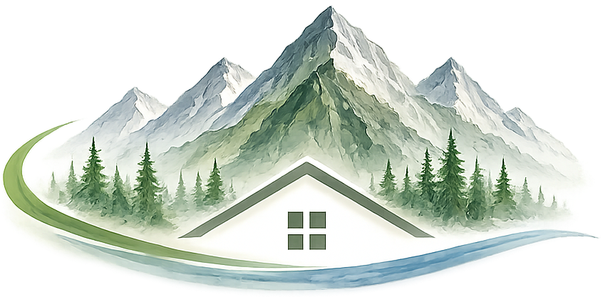 Upscale Clean mountain logo